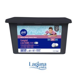 Complete 4 actions 0% boro lėtai tirpstančios vandens švarinimo tabletės 1 Kg tabletė po 200 gr Kodas 95117NB